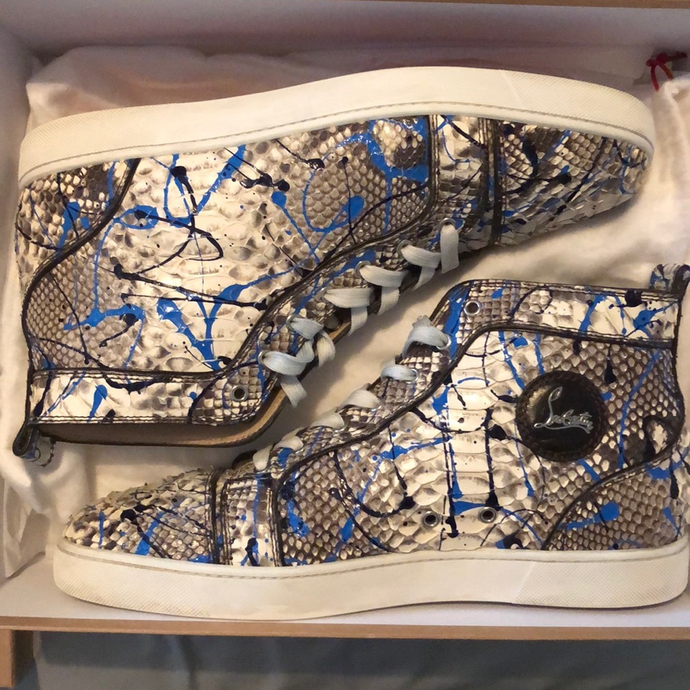 Christian Louboutin Louis Flat Python Vulcano